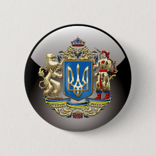 Badge Rond 5 Cm [500] Ukraine : Manteaux d'armoiries supplémentair