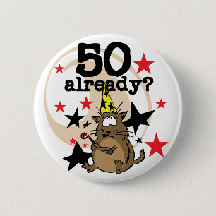 Badge Rond 5 Cm 50 Anniversaire