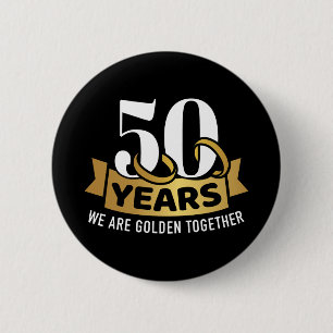 Badge Rond 5 Cm 50 ans de mariage anniversaire nous avons dormi en