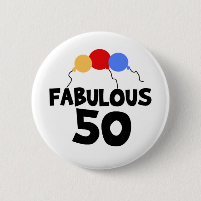 Badge Rond 5 Cm 50 fabuleux (Devant)