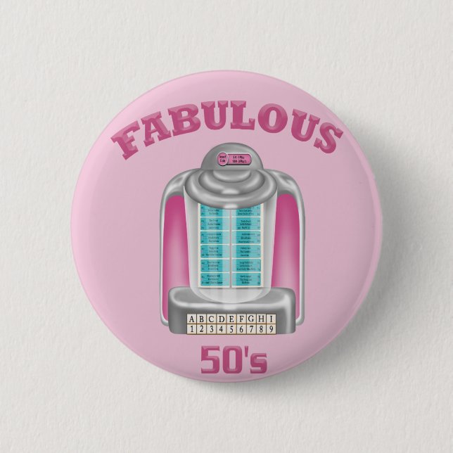Badge Rond 5 Cm 50 fabuleux (Devant)