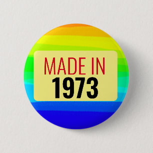 Badge Rond 5 Cm 50e anniversaire réalisé en 1973 50 ans