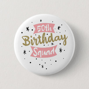Badge Rond 5 Cm 50e Escouade d'anniversaire