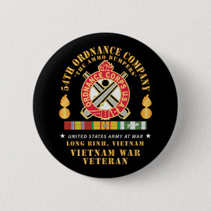 Badge Rond 5 Cm 54th Ordnance Company - Emblem ORD - Dumpers Ammo