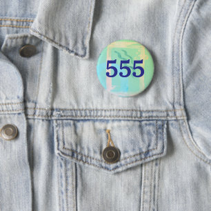 Badge Rond 5 Cm 555 Affirmation de transformation du numéro d'ange