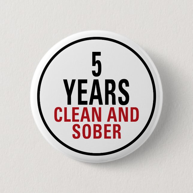 Badge Rond 5 Cm 5 ans nettoient et assagissent (Devant)