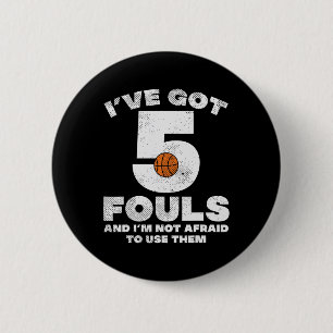 Badge Rond 5 Cm 5 Pieds Pas Peur Bysketbyll Fun Byller Jouer Moi