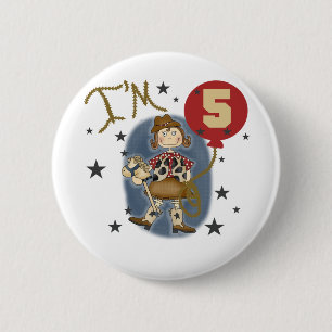 Badge Rond 5 Cm 5e Cowgirl Tshirts et cadeaux d'anniversaire