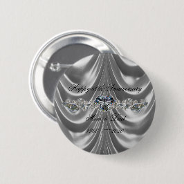 Badge Rond 5 Cm 60e anniversaire du Mariage Diamond Heart