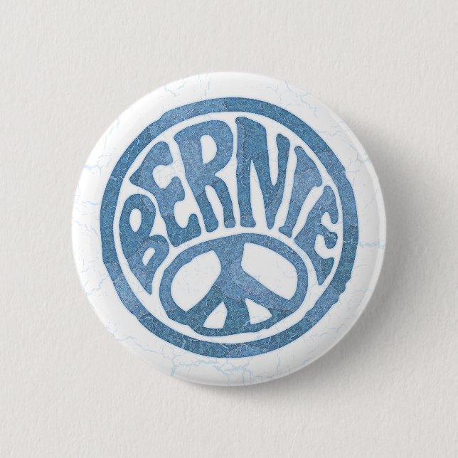 Badge Rond 5 Cm 60s paix Bernie (Devant)