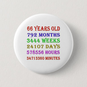 Badge Rond 5 Cm 66e anniversaire Jalons