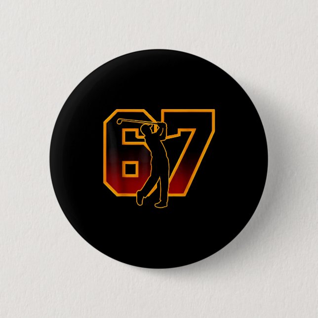 Badge Rond 5 Cm 67 Brainrot Youth Golf Drip - Funny Kids 67  (Devant)