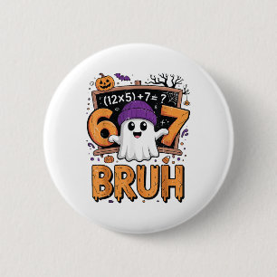 Badge Rond 5 Cm 67 Costume d'Halloween de professeur de mathématiq