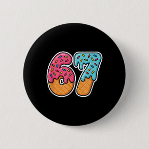 Badge Rond 5 Cm 67 Glace Meme Drip Six Seven Argot Gen Alpha