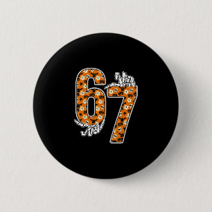Badge Rond 5 Cm 67 Halloween Meme 6 7 Nombres Six Sept Drôles Enfa