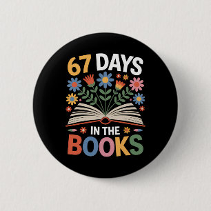 Badge Rond 5 Cm 67 jours dans les livres Ck à l'école lecture Libé