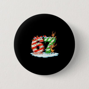 Badge Rond 5 Cm 67 Meme de Noël 6 7 Nombres Six Sept Génération Z