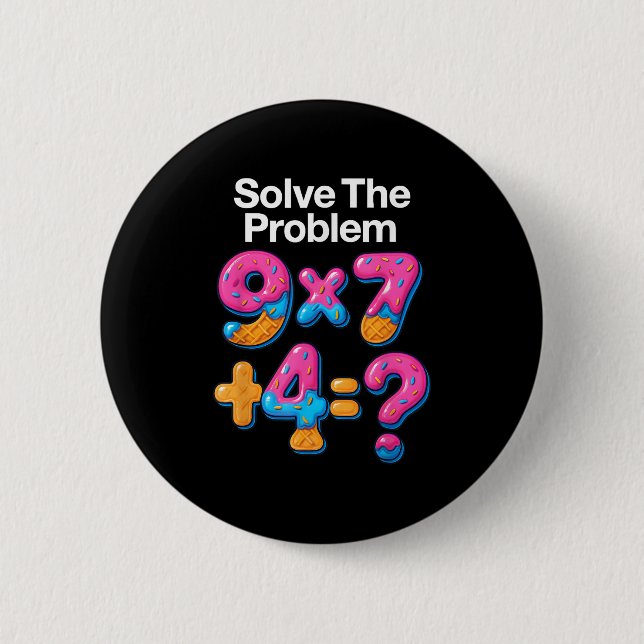 Badge Rond 5 Cm 67 Meme Prof de Maths Crème Glacée Dégoulinante 6  (Devant)