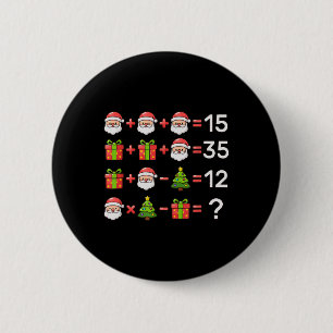 Badge Rond 5 Cm 67 Mème Six Sept Équation de Noël Mathématiques Ca