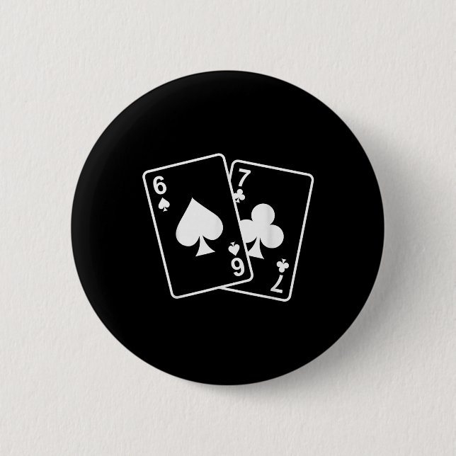 Badge Rond 5 Cm 67 Meme Six Seven 6–7 Cartes à jouer drôles  (Devant)