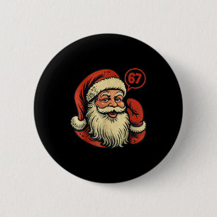 Badge Rond 5 Cm 67 Noël Drôle Six Sept Mème 6_7 Chemise Santa