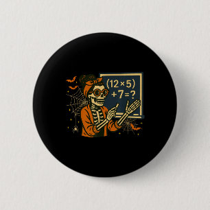 Badge Rond 5 Cm 67 Professeur Halloween Squelette Six Sept Mème Ma
