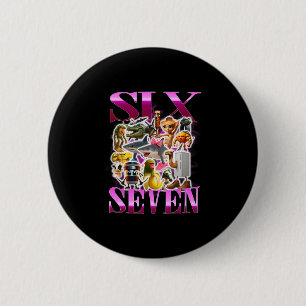 Badge Rond 5 Cm 67 Six Seven Anniversaire Mème Viral Italian Brain