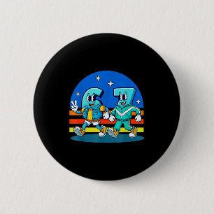 Badge Rond 5 Cm 67 Six Seven Drôle Mème Conception Amusante Enfant