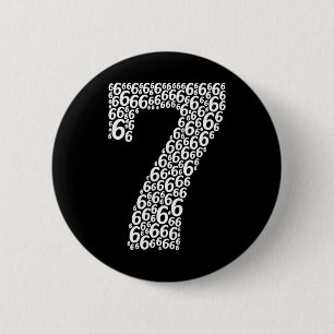 Badge Rond 5 Cm 67 Soixante-Sept Conception de costume d'Halloween