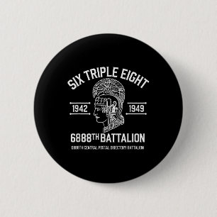 Badge Rond 5 Cm 6888e Bataillon central d'annuaire postal 6 Triple