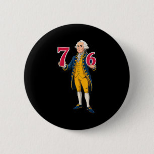 Badge Rond 5 Cm 6 7 7 6 George Washington Six Seven