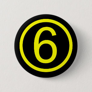 Badge Rond 5 Cm 6 - numéro six