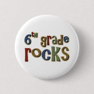 Badge Rond 5 Cm 6ème Roches sixième de catégorie