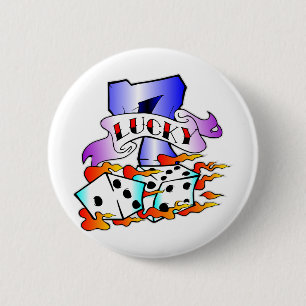 Badge Rond 5 Cm 7 chanceux avec des matrices