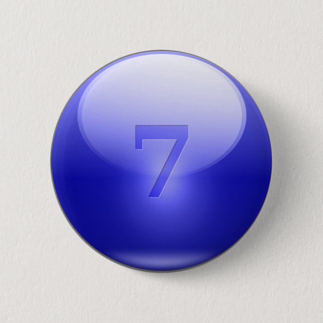 Badge Rond 5 Cm 7 chanceux bleus (Devant)