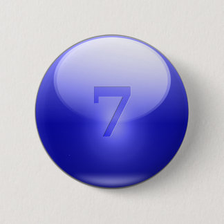 Badge Rond 5 Cm 7 chanceux bleus