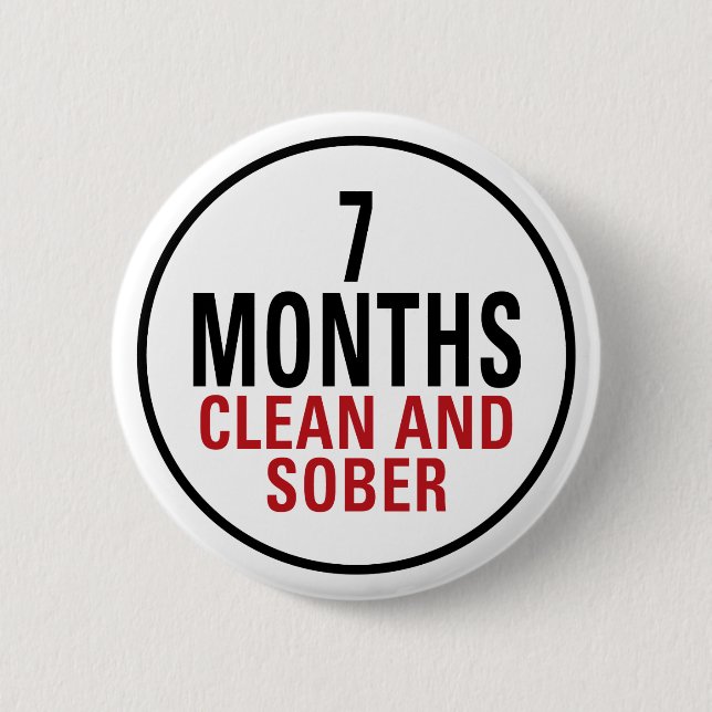 Badge Rond 5 Cm 7 mois nettoient et assagissent (Devant)