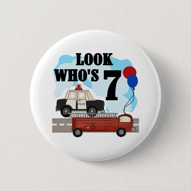 Badge Rond 5 Cm 7ème anniversaire de héros quotidiens (Devant)