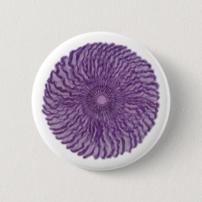 Badge Rond 5 Cm 7ème Art curatif de Chakra - #2 (Devant)