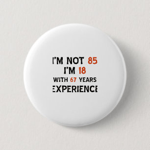 Badge Rond 5 Cm 85th conceptions d'anniversaire