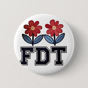 Badge Rond 5 Cm 8647 Subtle Anti Trump Anti MAGA 86 47 Floral Boho