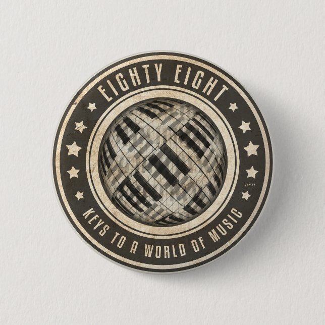 Badge Rond 5 Cm 88 clés (Devant)