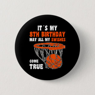 Badge Rond 5 Cm 8 ans Joyeux 8e anniversaire Bysketbyll 8e anniver