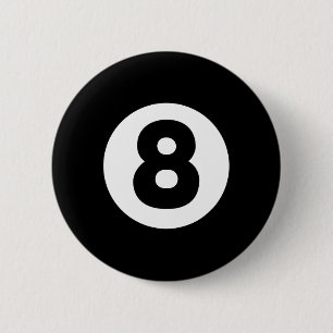 Badge Rond 5 Cm 8 Billard Ball Lazy Costume Halloween Drôle Magi