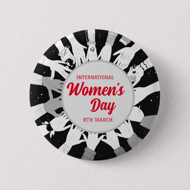 Badge Rond 5 Cm 8 mars InspireInclusion International Journée inte (Devant)