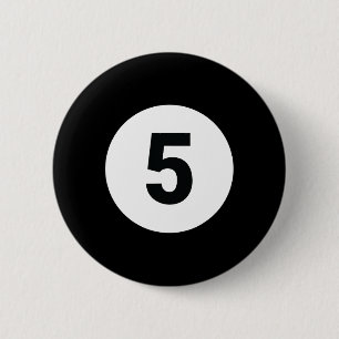Badge Rond 5 Cm 8 Pool Ball 5 Billiards Costume Halloween Groupe M