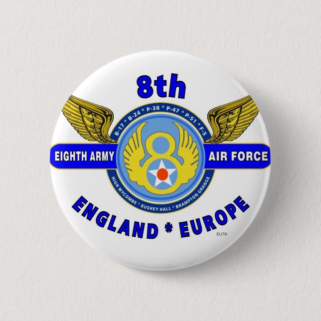 Badge Rond 5 Cm 8ème L'ARMÉE DE L'AIR "CORPS d'AIR d'ARMÉE" WW II (Devant)