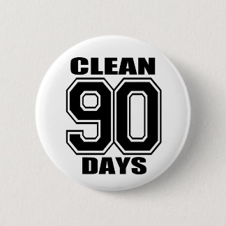 Badge Rond 5 Cm 90 jours nettoient le noir
