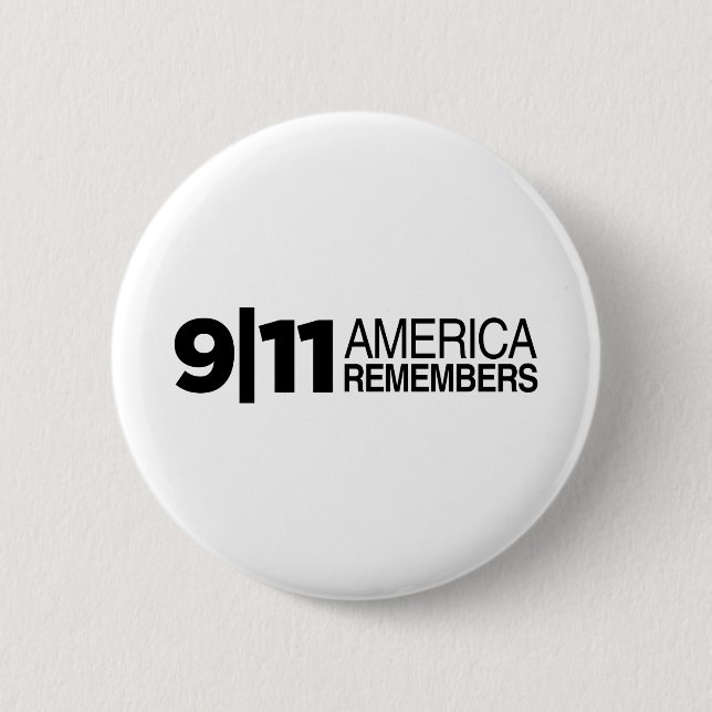 Badge Rond 5 Cm 911 Amérique se rappelle (Devant)
