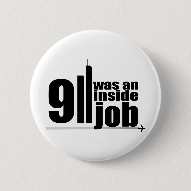 Badge Rond 5 Cm 911 étaient un travail intérieur (Devant)